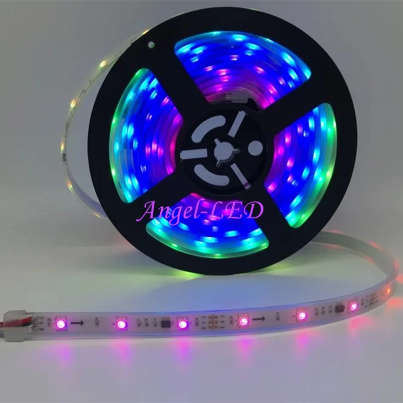 Светодиодная лента ws2811 5050 SMD RGB 5 м/рулон 12 в пост. Тока 1 ic УПРАВЛЕНИЕ 3 светодиода