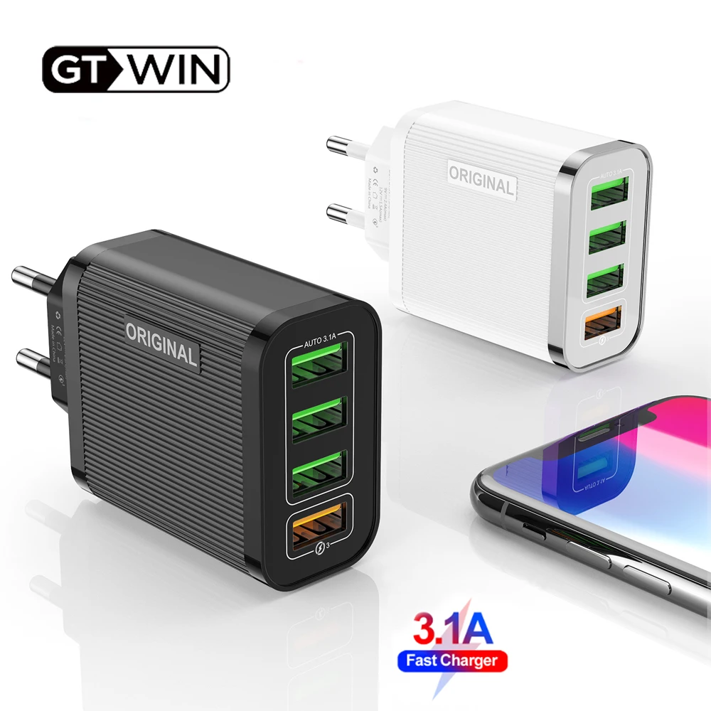 GTWIN USB зарядное устройство Quick Charge 3 0 Универсальный мобильный телефон для быстрой