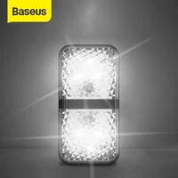 baseus car door opening warning light 2pcs led anti collision auto emergency alarm lamp car flash signal lights accessories