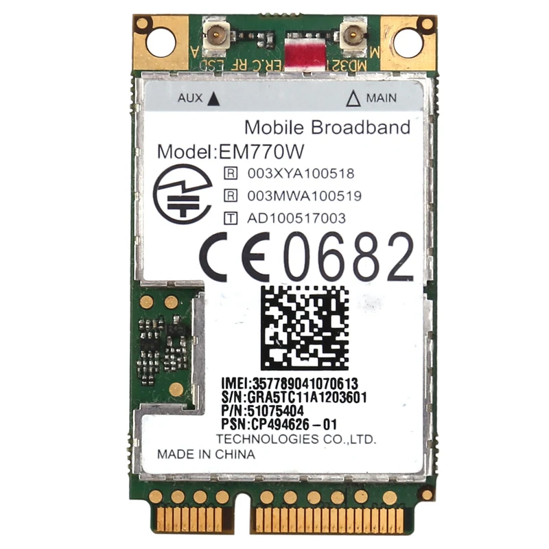 

EM770W Wi-Fi карта 3G 14,4 Мбит/с мини PCI E сеть Wwan карта для Windows 2000/XP/Vista/Windows 7/Linux ноутбука