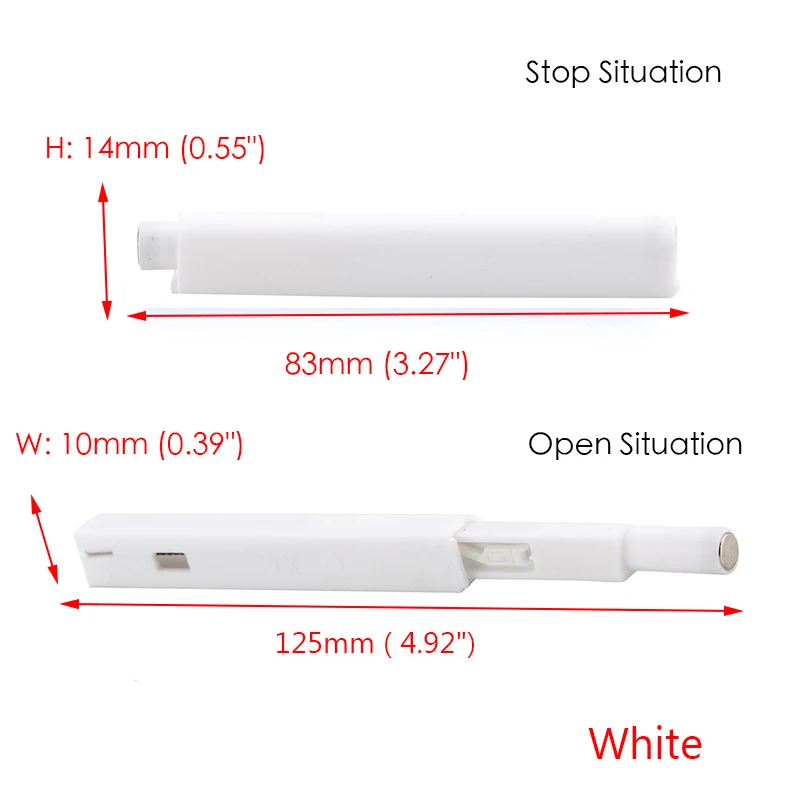 XG-05A white KAK демпфер буферы кухонный шкаф ловит дверь стоп ящик мягкий тихий закрыть с Srews Невидимая ручка мебель для дома фурнитура - Цвет: XG-05A white