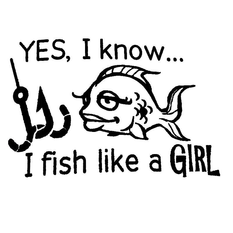 

16*10,5 см забавная рыболовная наклейка I Fish Like A Girl веселый автомобиль окно бампер Новинка дрейф JDM виниловая наклейка