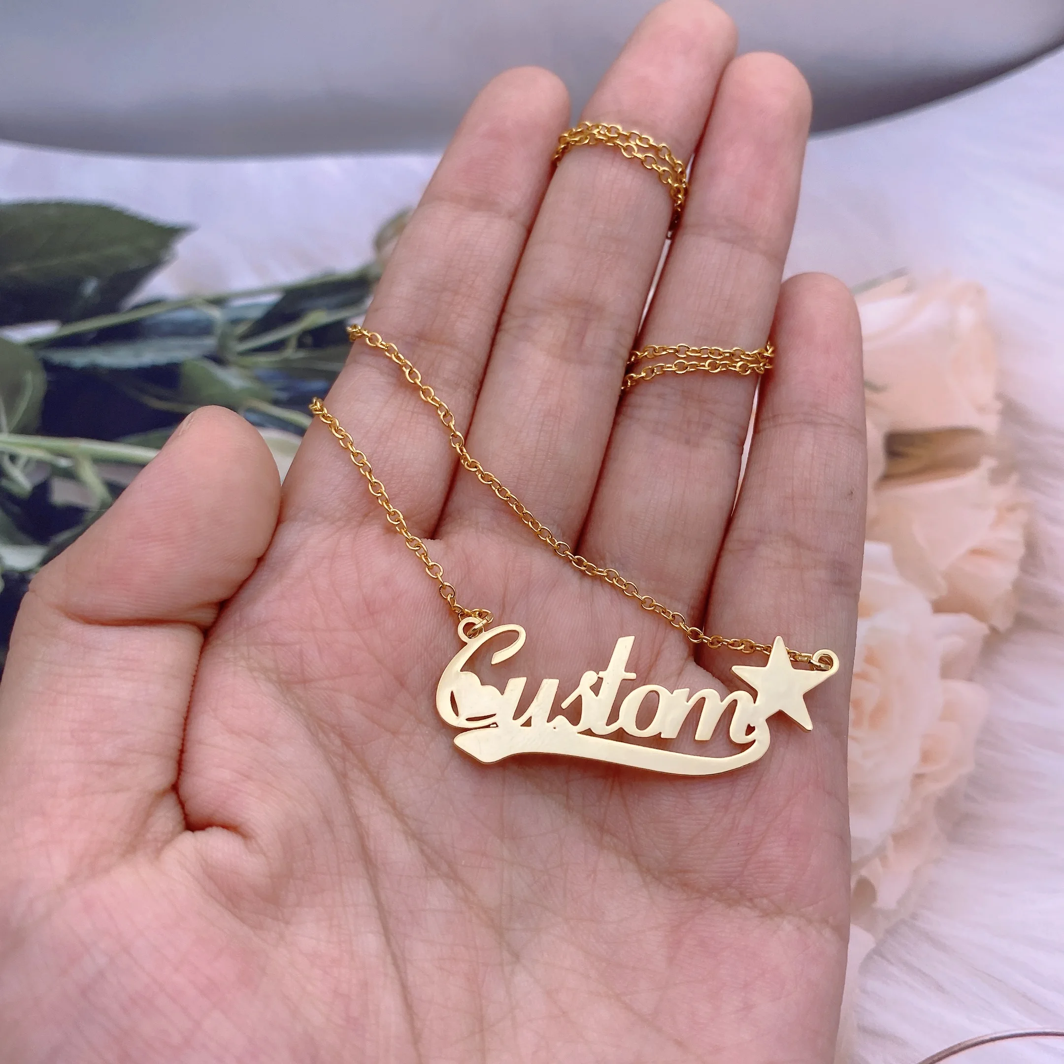 

Stainless Steel Baby Jewelry Pendant With Name Necklace Customized Necklace Name Girls Necklace For Children Women Necklace