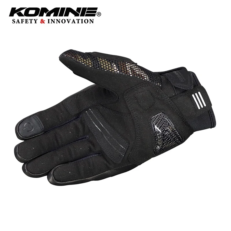 Летние сетчатые перчатки KOMINE GK 197 защитные из углеродного волокна ударопрочные