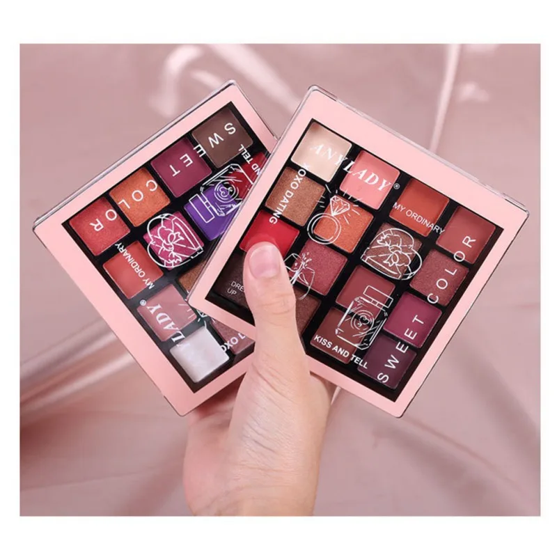 16 цветовая палитра мерцающие тени для век прочного Водонепроницаемый устойчивый