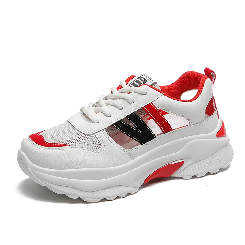 Женская обувь Модная брендовая на платформе в стиле ретро Дышащие кроссовки из