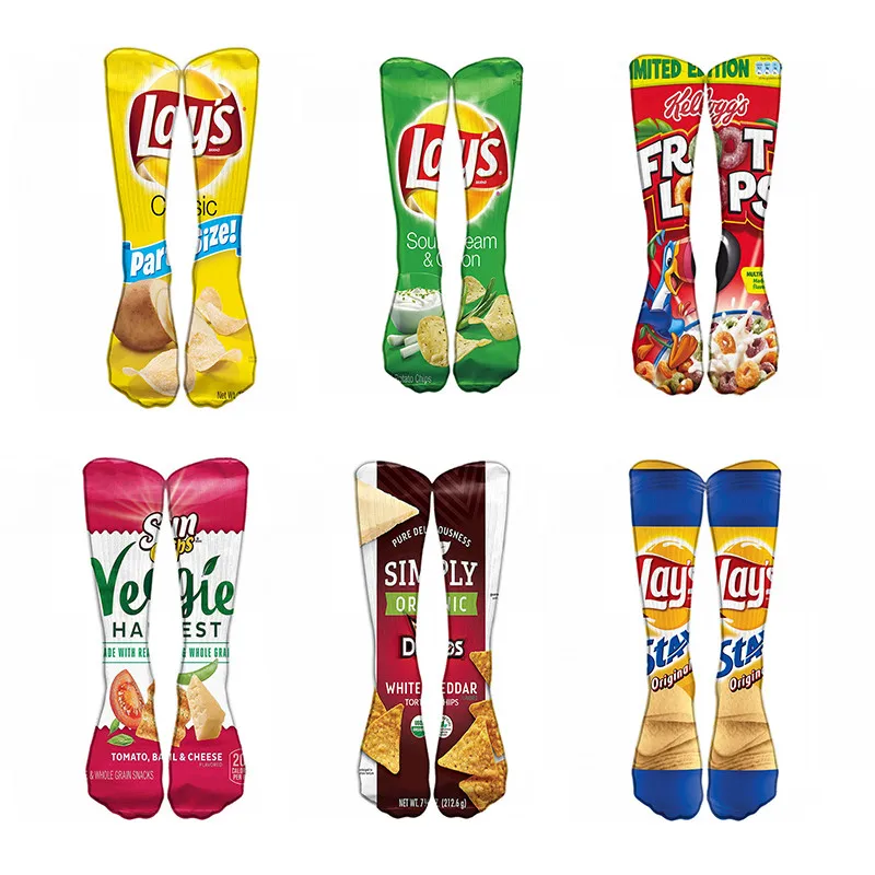 3D женские носки ponozky skarpety bamboo много chaussette femme happy calzini natale autumnpokemon art calcetines mujer уличная одежда