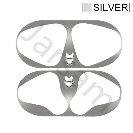 SilverSteelM Горячая Распродажа, металлическая Пылезащитная наклейка для Apple AirPods, чехол, пылезащитная защитная наклейка, защитная пленка, аксессуары для Air Pods - Цвет: SilverSteelM