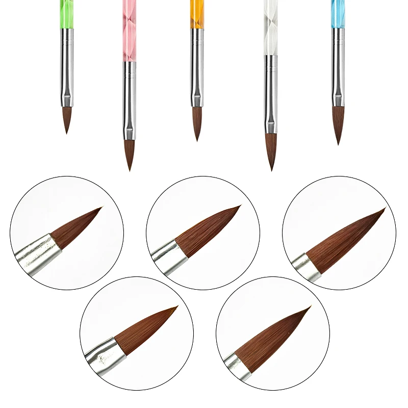 Acrylic Nail Art Brush Kit UV Gel Polish Painting Drawing Brushes Pen Dotting Manicure Clean Tools | Красота и здоровье