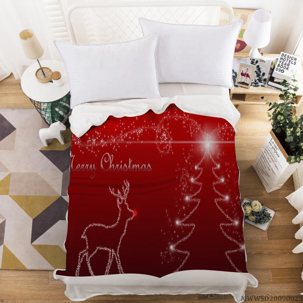 ?? Milsleep 2021新しい毛布メリークリスマス毛布カスタムソフト暖かい毛布ドロップ無料