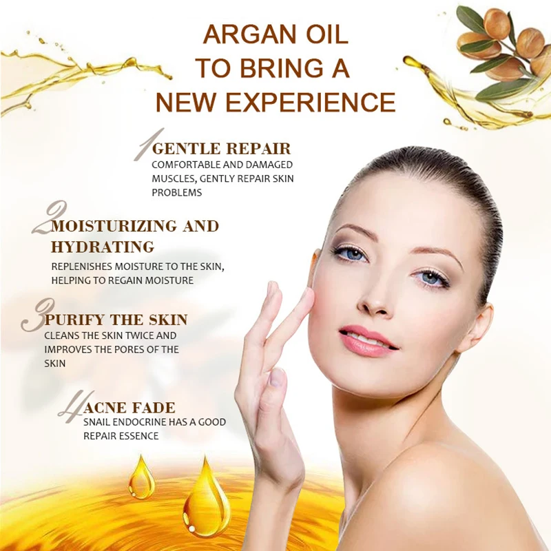 100% натуральное органическое аргановое масло уход за волосами увлажняющий