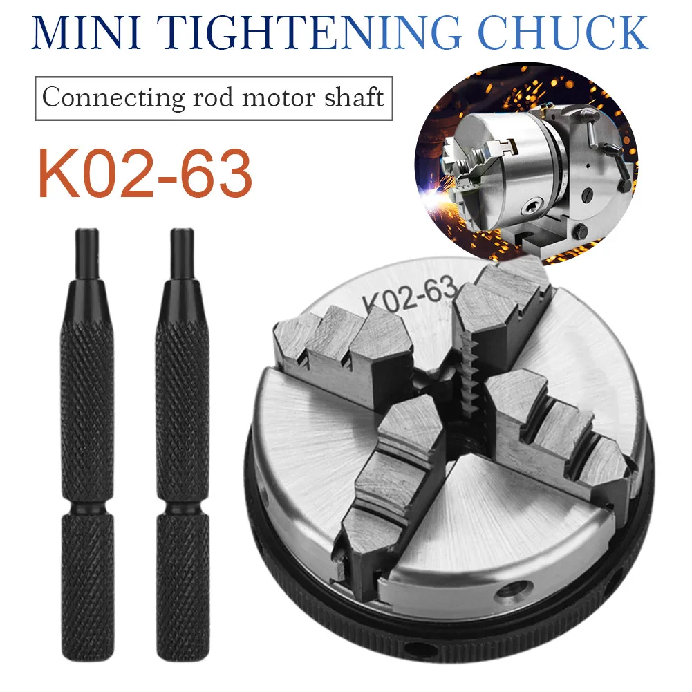 

4 Jaw Multifunction Power Tools Mini Practical Machine Accessories Home Durable Steel Wood Lathe Chuck Industrial Easy Install