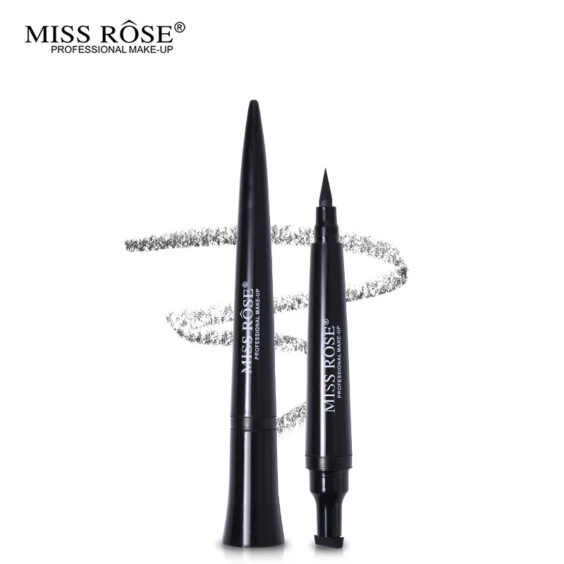 Miss Rose Ультра черный карандаш для глаз + штамп Duo жидкий подводка гель