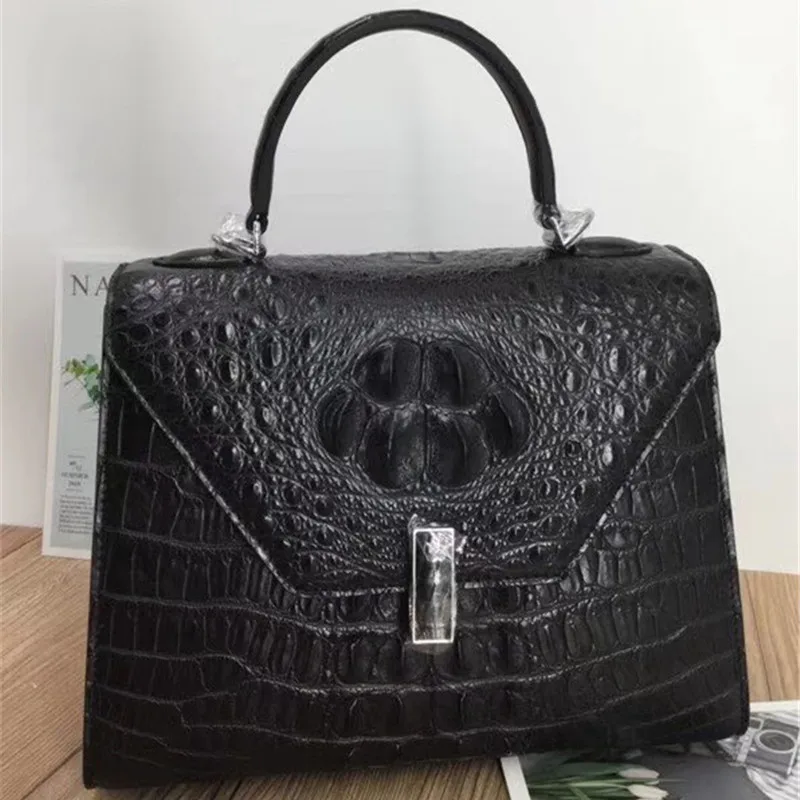 Женская сумка мессенджер из 100% натуральной кожи аллигатора|Сумки с ручками| |