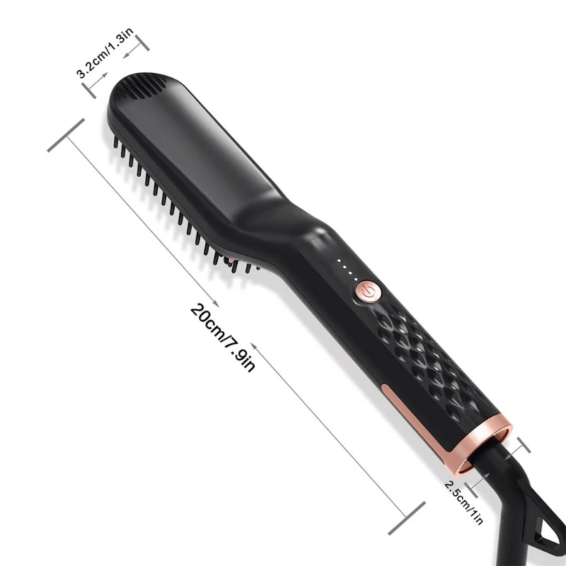 

Beard Straightener Multifunctional Quick Hair Styler Straightening Comb Curler