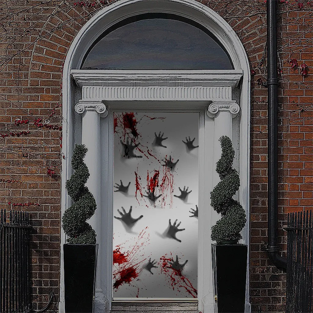 1 лист кровавый зомби ручные наклейки ужас Хэллоуин реквизит страшная тема