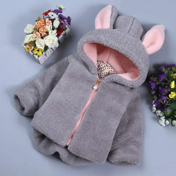 LOOZYKIT; зимнее пальто с капюшоном для маленьких девочек; одежда для детей; утепленные бархатные парки с заячьими ушками для маленьких девочек; шерстяной свитер