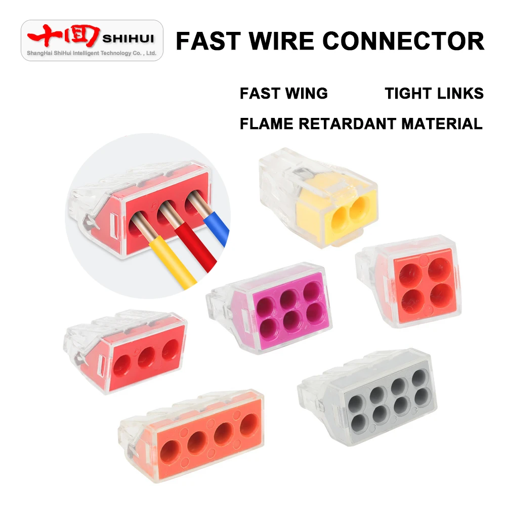 

PCT-102 Fast Wiring Terminal Strong Electric Wiring Crimp Terminals Universal Simple Wires Connectors Wires Parallel Module