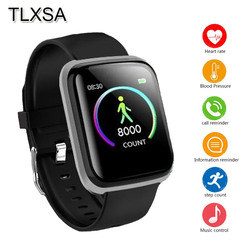 Bluetooth для мужчин спортивные Шагомер Смарт часы кровяное давление мониторинг сна