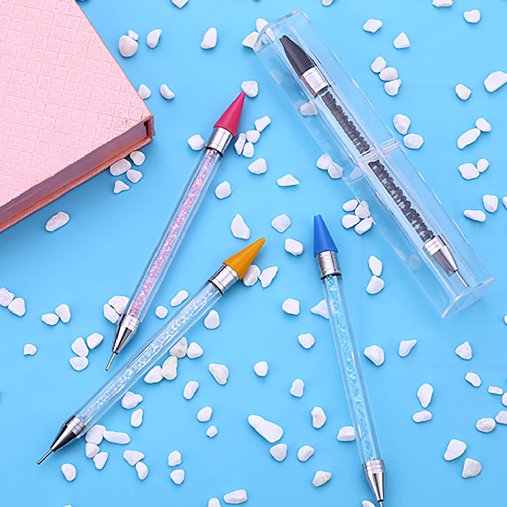 

Nail Art Dotting Tool Double-Point Drill Multifunctional Wax-Tip Decoration Nail Pen For Nails Suplies Equipment Rhinestone Pen