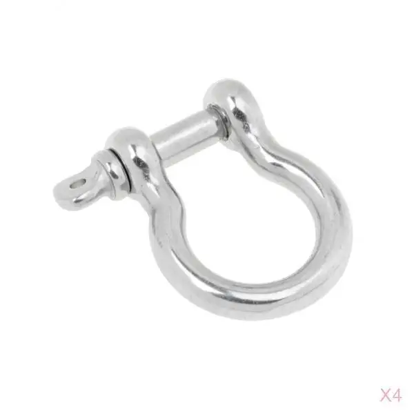 

MagiDeal 4pcs Marine Chain Rigging Bow Shackle Captive Pin Boat Anchor Steel