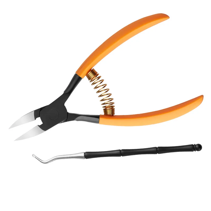 Набор для вросших ногтей черный набор Кусачка кутикулы резак по краям маникюрные