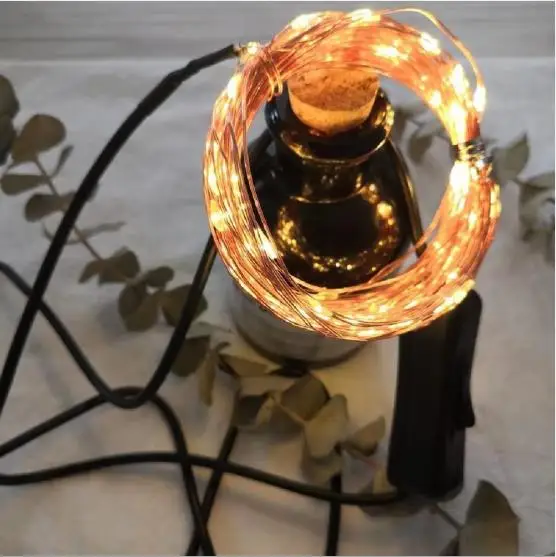 Светодиодный медный провод 5 м 50 световая Водонепроницаемая светящаяся гирлянда