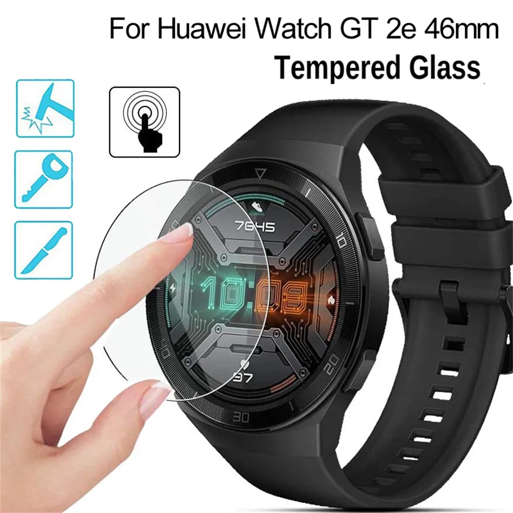 

Новинка ультратонкое 2.5D изогнутое 9H закаленное стекло для Huawei Watch GT 2e 46 мм HD Прозрачная защитная пленка против царапин Защитные пленки для э...
