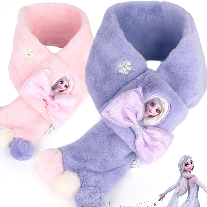 

Disney Frozen Elsa Princess Sophia Cute Cartoon Childrens Scarf Winter Baby Neck Guards Scarves Girls Knit Wool Thick Warm Shawl