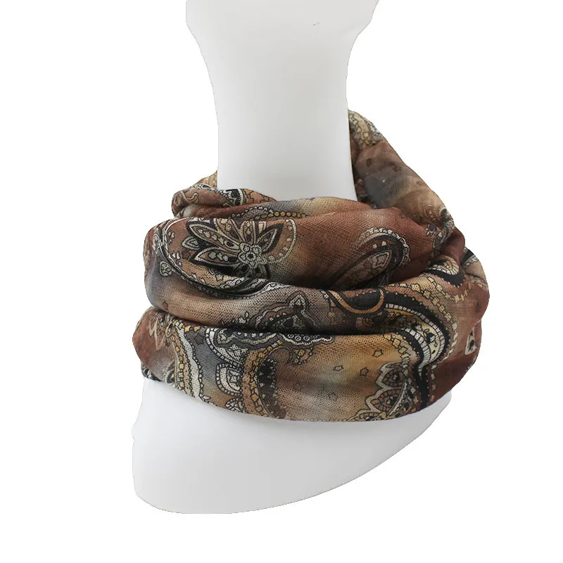 ALTOBEFUN тонкий винтажный дизайн кешью шапочки с черепами женский шарф маска для