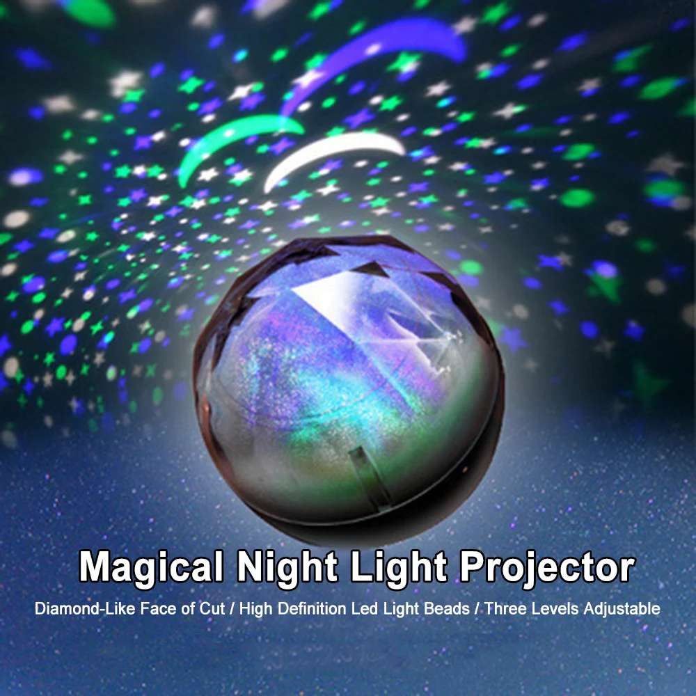 Ночник проектор для детской спальни вращающаяся на 360 ° планеты светодиодный