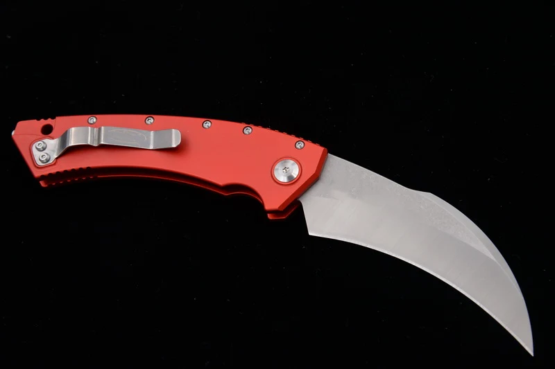 

JUFULE Mark 204P MTlogo blade aluminum handle camp survival outdoor fishing fruit EDC hunting tool Utility Folding potato knife