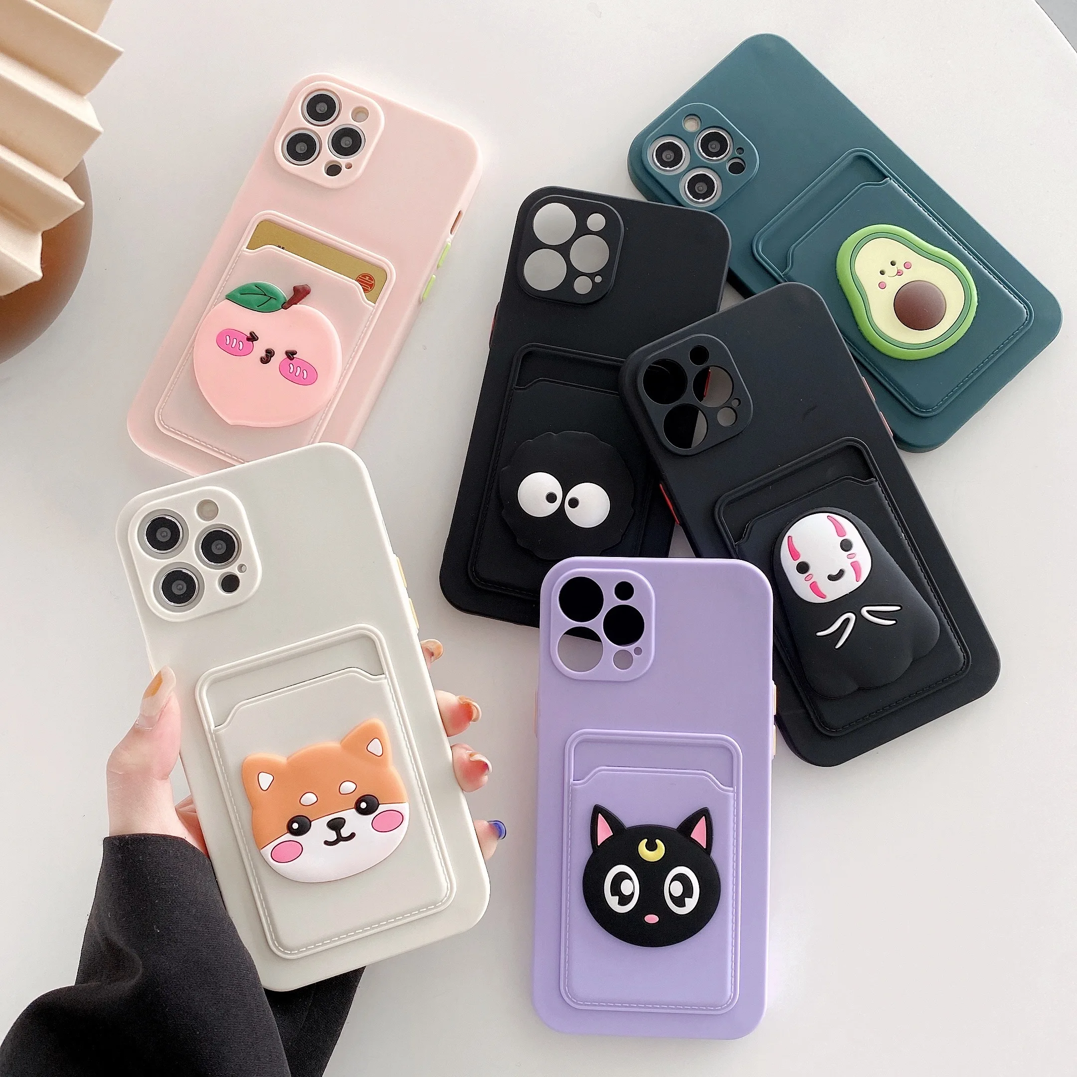 Силиконовый чехол для iPhone 12 Pro 7 8 Plus X XS XR MAX 11 MiNi SE | Мобильные телефоны и аксессуары