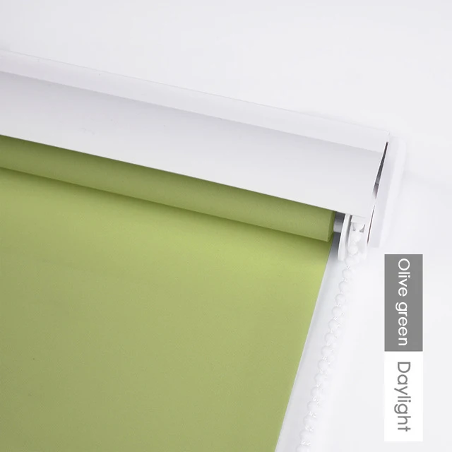 Daylight-olive green Без буровой системы рулонные шторы сделаны для измерения светильник передачи или затемняющие рулонные шторы Водонепроницаемая БАЛДАХИНА - Цвет: Daylight-olive green