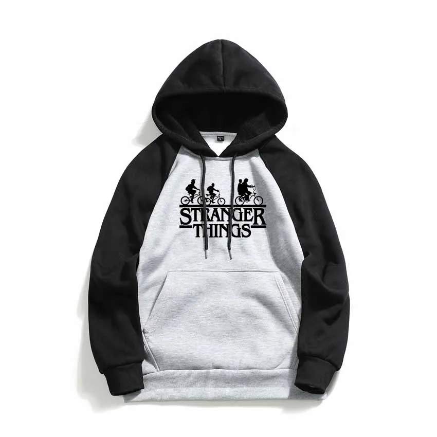 

2020 Autumn Winter New Men's Hoodies Sweatshirts STRANGER THINGS Hoodies Splice Hoodie Letter Printed Hoody Brand Hoodies Men