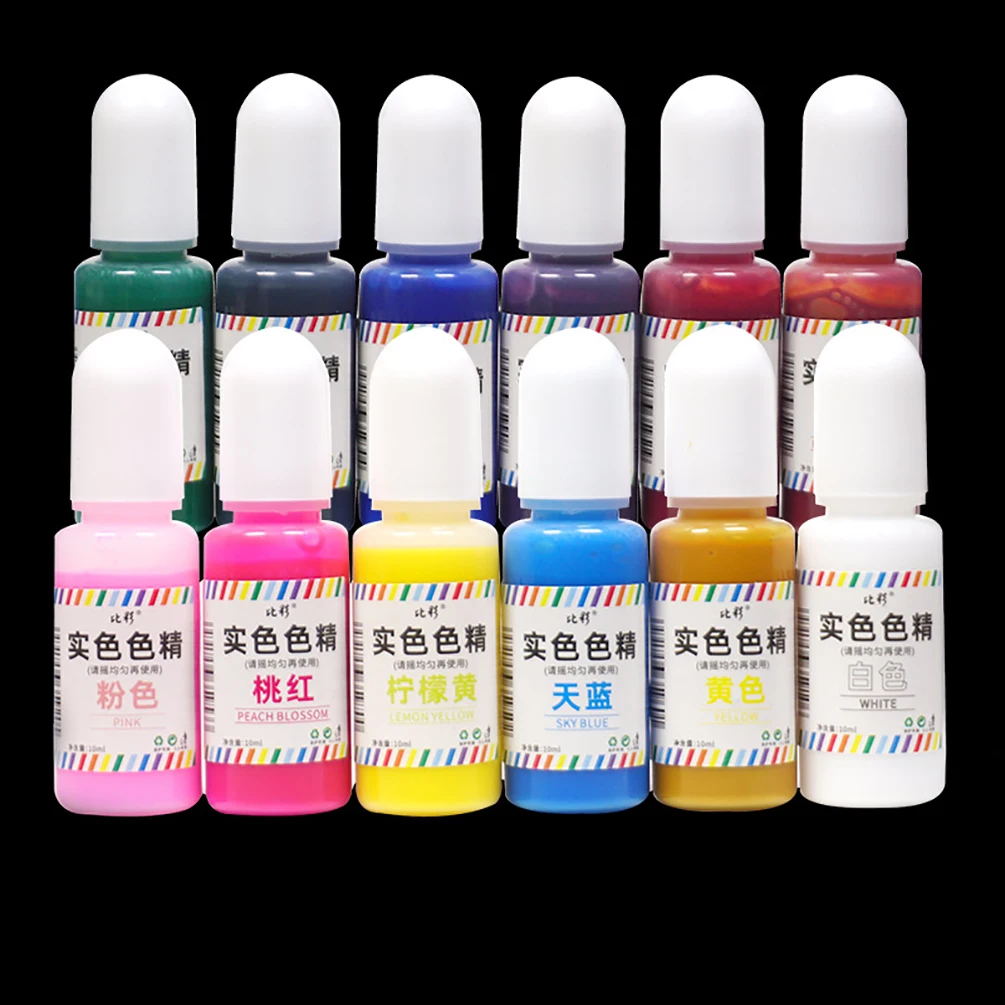 

10 мл 12 Цвет смолы пигментных чернил эпоксидная смола жидкий пигмент Цвет ant краска для изготовления ювелирных изделий из смолы