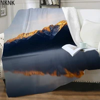 nknk brank nature blankets scenery plush throw blanket mountains thin quilt psychedelic bedspread for bed sherpa blanket animal