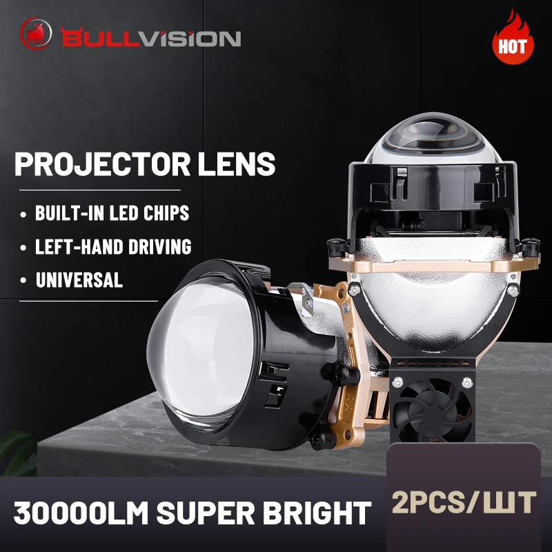 

3.0 Inch Bi-Led Projector Lenses 6000K Super Bright Universal For 9005 9006 H4 H7 Led Headlights With High Beam Laser Car Tuning