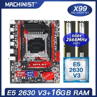 x99 motherboard lga 2011 3 set kit with intel xeon e5 2630 v3 processor ddr4 16gb28gb 2666mhz ram memory m atx x99 rs9