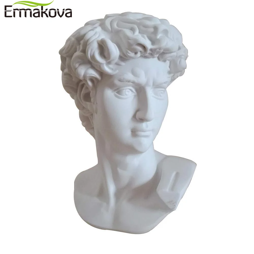 ERMAKOVA 15 см Дэвид статуя головные портреты мини гипса Микеланджело украшение дома