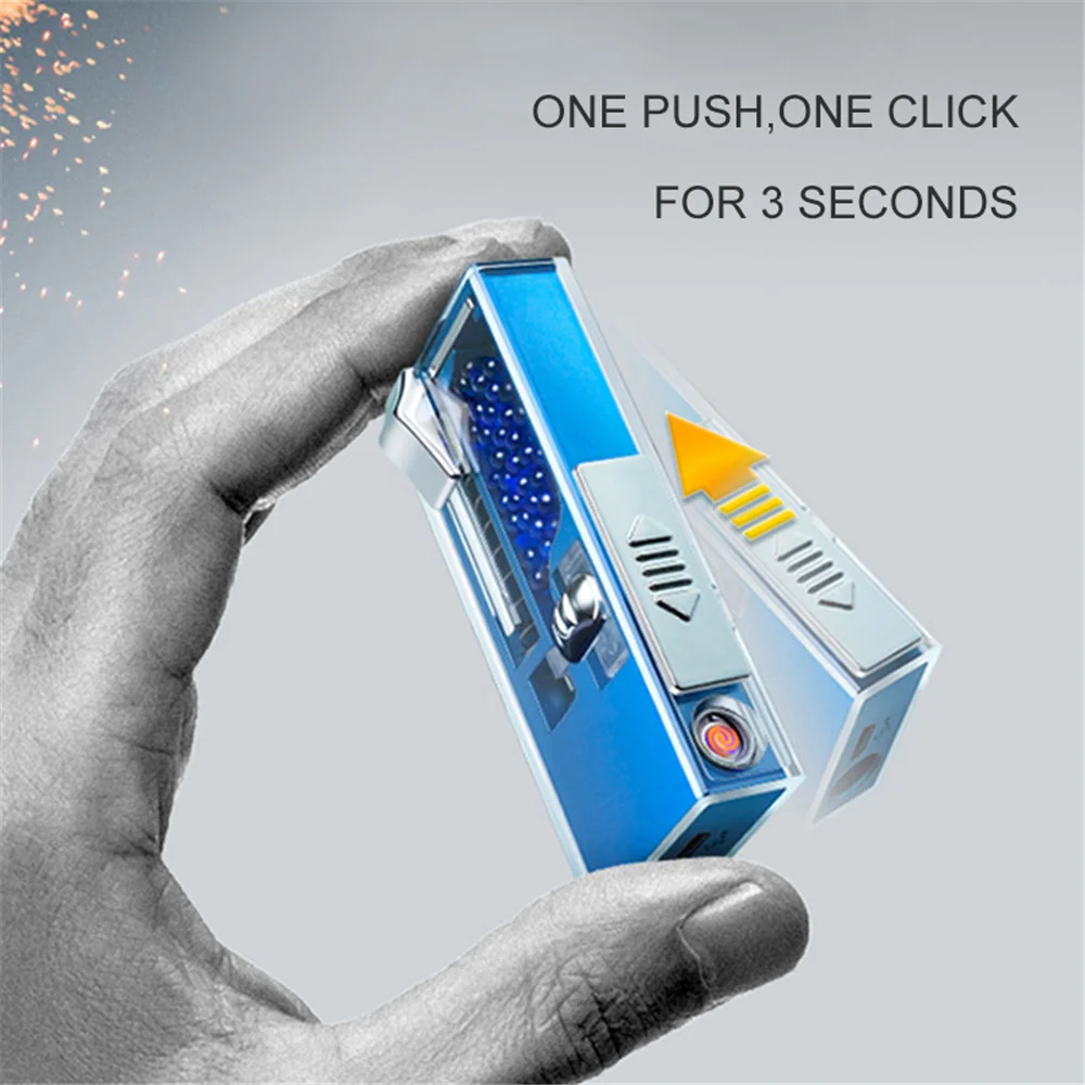 DIY Smoking Filter Capsule Box Cigarette Explosion Bead Pusher With Lighter Upgrade Pop-up Smoke Ice Beads for Tobacco Holder | Дом и сад