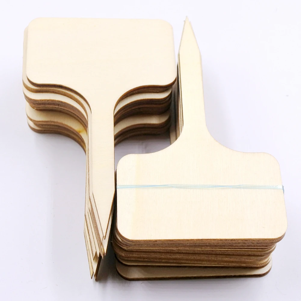 

50Pcs Mini Wooden Flower Plant Sign Label Growing Tag Maker Planting Accessory