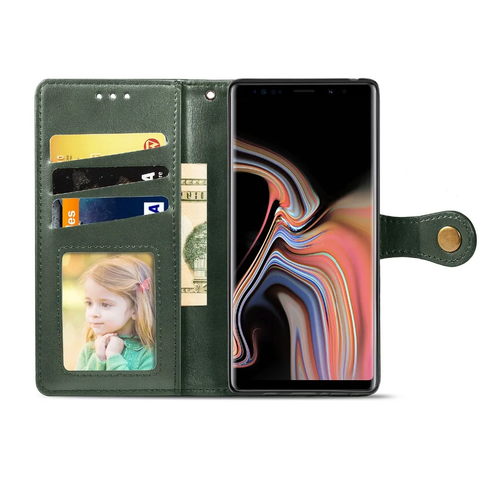 Business Flip Leather Wallet Cover Case For Samsung Galaxy A10 A20 A40 A50 A70 M10 S8 S9 S10e S10 Plus Note 8 9 10 Pro J2 Prime
