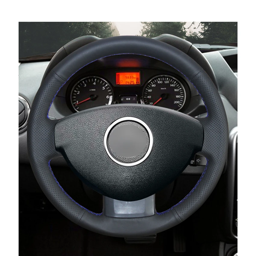 Сшитая вручную черная искусственная кожа для 2011-2015 Renault Duster Dacia аксессуары |