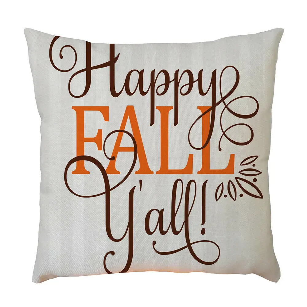 New Happy Thanksgiving Pillow Case Home Car Seat Cushion Cover Square Decoration cushion cover | Дом и сад