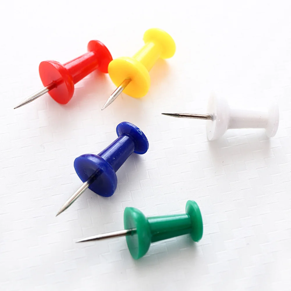 

100pcs Practical Cork Nails Multi-colored Pushpins Painting Use Pin Map Tacks for School Office