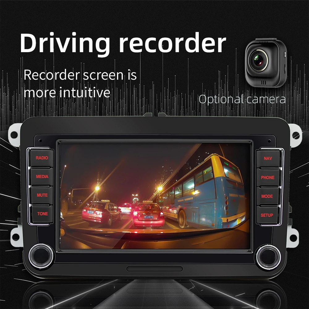 $69.02 Car Radio Stereo 2Din Android 10.1 Car Multimedia Player For VW/Passat/Touran/Caddy /Jetta /Polo/Seat GPS Radio WiFi AUX-in