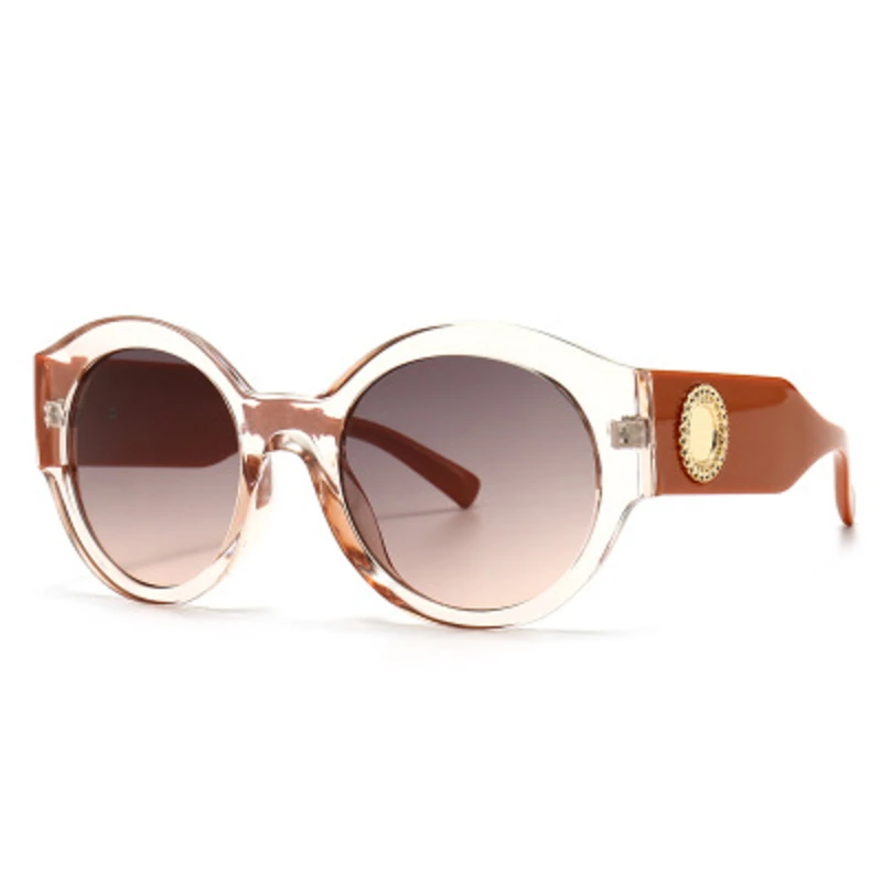 Классические черные круглые солнцезащитные очки в стиле ретро женские роскошные