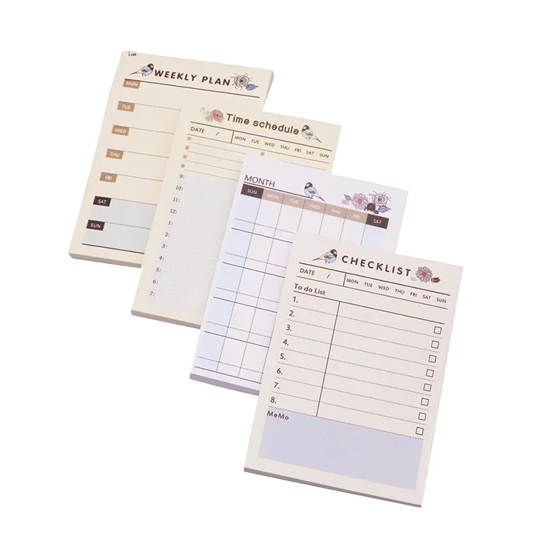 1 шт. график контрольный список недельный план месяц четырех стилей доступны 58 60