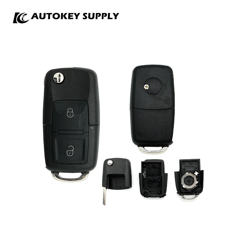 

For Vw 2 Buttons Remote Flip Key Autokeysupply AKVWF108